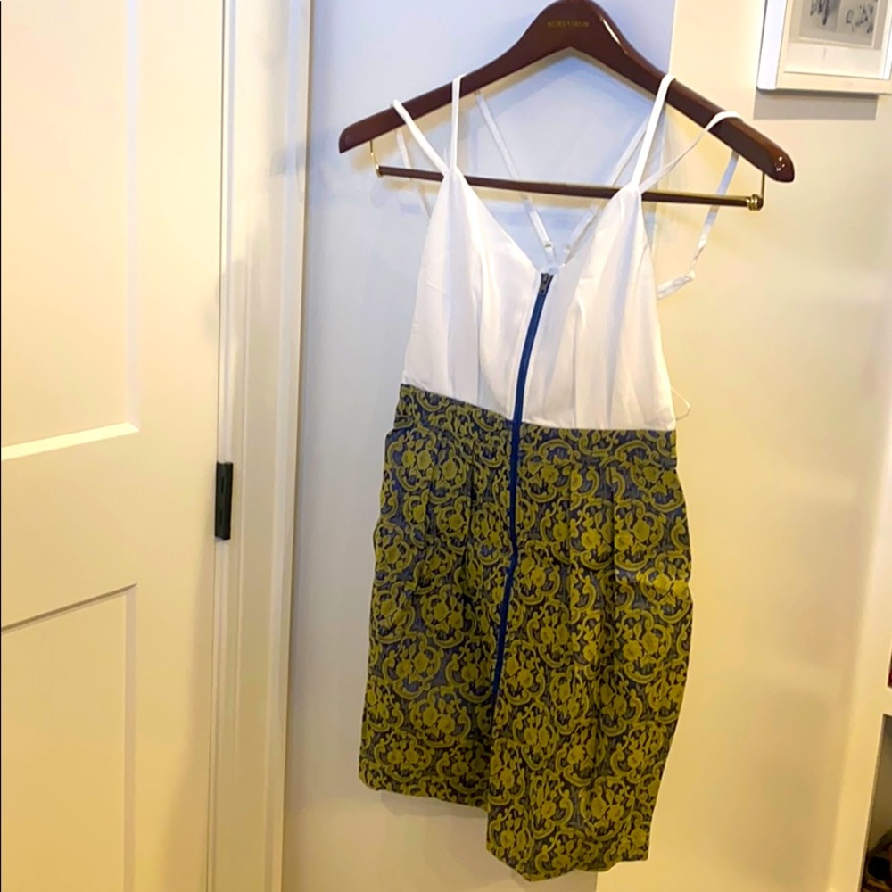 Tapestry mini dress with cutout